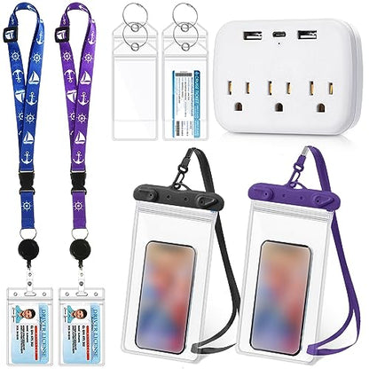 Teling 9 Pcs Lanyards for Cruise Ship Card, Cruise Essential, Cute Color - color: Cute Color