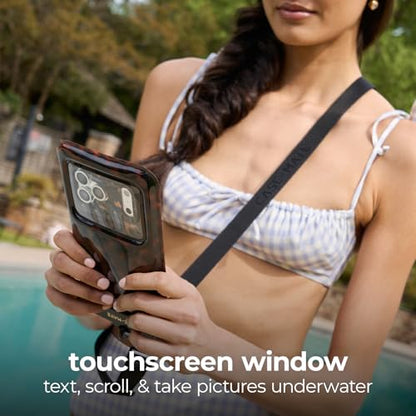 Case-Mate IP68 Waterproof Large Phone Pouch - Tortoiseshell - color: Tortoiseshell