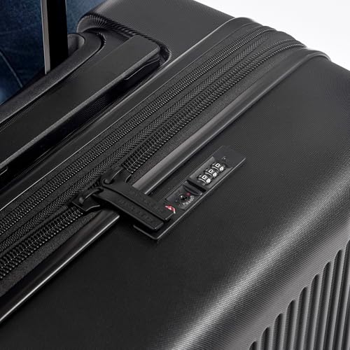 Sherpani Meridian, 26 Inch Hardshell Rolling Checked Luggage (Black) - color: Black, size: 26-Inch Checked