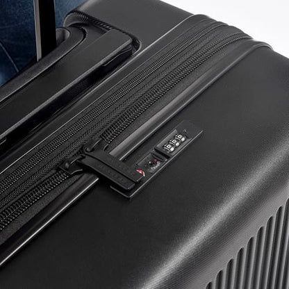 Sherpani Meridian, 26 Inch Hardshell Rolling Checked Luggage (Black) - color: Black, size: 26-Inch Checked