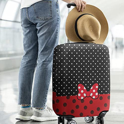 Red Bow Luggage Cover Protector Fit 29-32 Inch, Black - color: Luggage Cover-4, size: XL(29-32in)