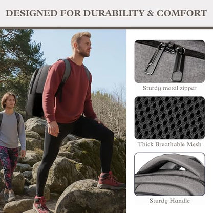 17" Travel Laptop Backpack, Airline Approved Computer Bag, Grey - color: Grey, size: 17.3 Inch(40L)