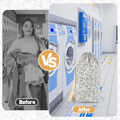 Laundry Bag Backpack for Dorm & Travel, 29 x 18" Large Dirty Bag - color: Vegetable Print