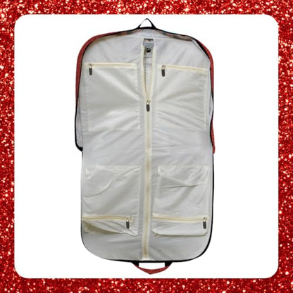 NGIL Glitter Travel Hanging Garment Bag (Glitter-Red) - color: Glitter-Red