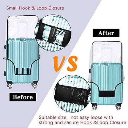 30 Inch Waterproof Clear Suitcase Cover (Black Trim) - color: Black Trim-0.4mm, size: 30" Suitcase Cover.