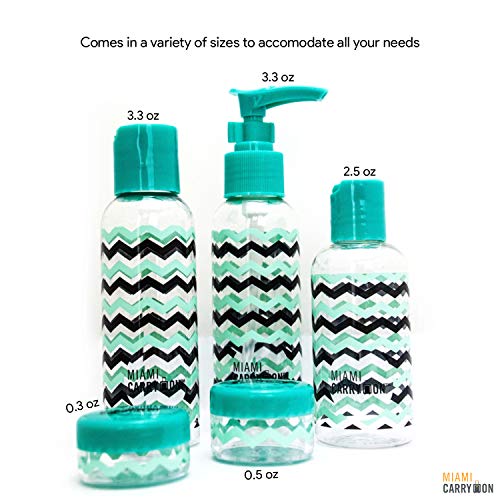 9 Piece TSA Approved Travel Bottle Set - BPA Free (Paris) - color: Paris