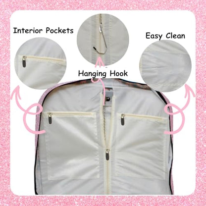 NGIL Glitter Travel Hanging Garment Bag (Glitter-Pink) - color: Glitter-Pink
