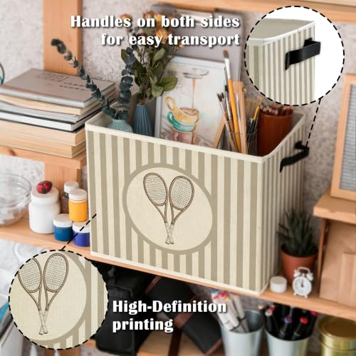 Tennis Sports Nursery Storage Bin Basket with Handles - color: Color33