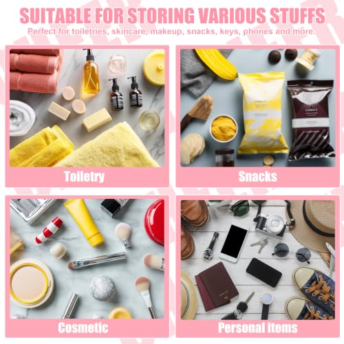 BuyCard Cheer Chenille Letter Bags Clear Makeup Bag, Cheerleader Gifts Cosmetic Bag, Varsity Preppy Patch Flat Pouch Cheer Accessories, Waterproof PVC Organizer Toiletry Bag for Women Girls Mint Pink - color: Pink-Cheer