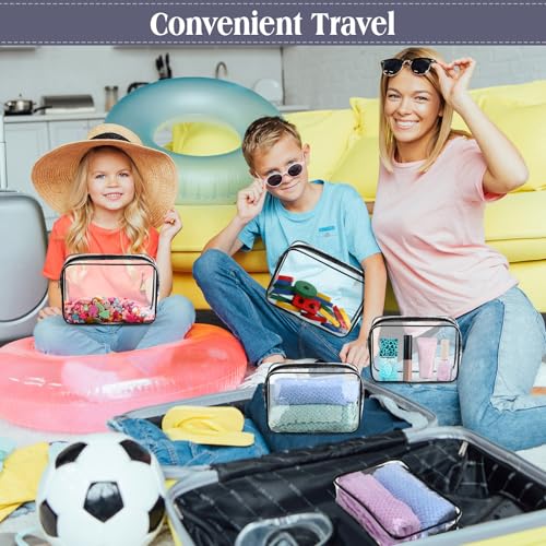 Sanwuta 100 Pcs Clear Makeup Bags Bulk, Toiletry Bag,Black - color: Black