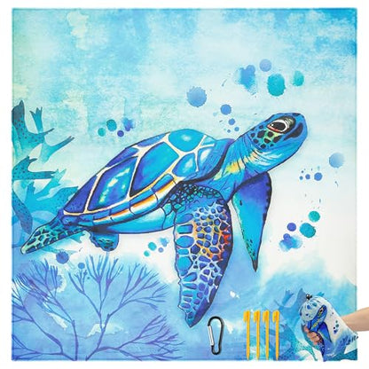 Beach Blanket Sandproof Extra Large Beach Mat Adults Waterproof Sand Free - color: See Turtle, size: 79" X110"