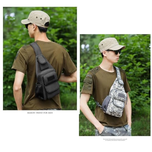 Sling Bag Crossbody Backpack for Men, Tactical Chest Shoulder Bags Daypack - color: Black 2