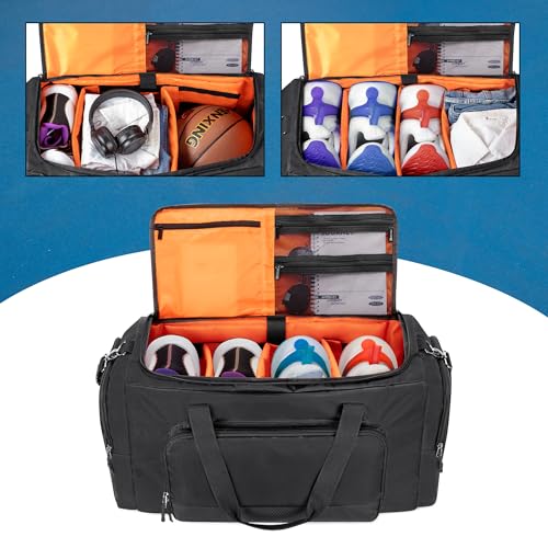 DSLEAF Sneaker Travel Bag for 4 Shoes, Shoe Duffle Bag for Women & Men