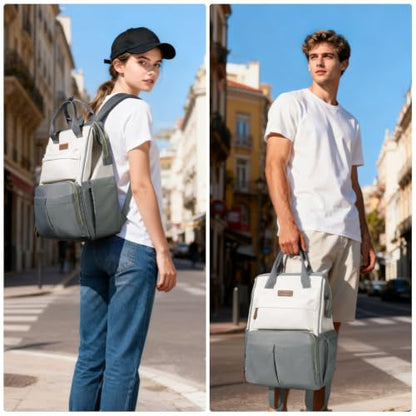 Maelstrom Laptop Backpack for Women Men, 15.6-17.3" Waterproof Travel Bag - color: Grey, size: 15.6 Inch