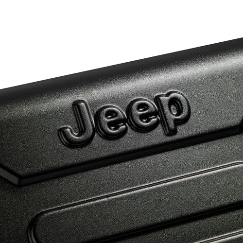 Jeep JH004C Hardside Expandable Luggage with Spinner Wheels, Black, Checked-Medium 24 Inch - color: Black, size: Checked-Medium 24 Inch