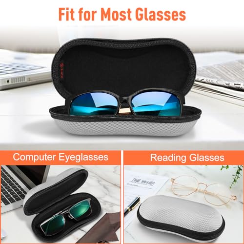 FINTIE Sunglasses Case, Hard EVA Shell Shockproof Sport Glasses Case - color: Grey