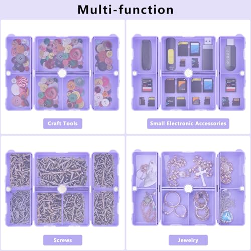FYY Travel Pill Organizer, Pill Box Medicine Case-2pcs Purple - color: Purple, size: Large (1 Piece), Small (1 Piece)