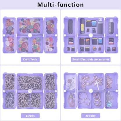FYY Travel Pill Organizer, Pill Box Medicine Case-2pcs Purple - color: Purple, size: Large (1 Piece), Small (1 Piece)