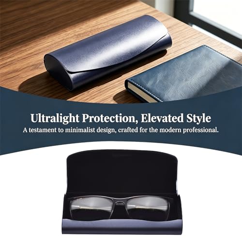 Philley Aluminum Ultra-Light Eyeglasses Slim Reading Glasses Case - color: B-blue
