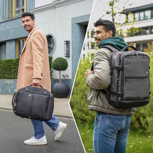 Swissdigital Design Travel Backpack 43l with USB Charging Port Laptop Backpack,TSA Friendly Flight Approved Carry-on Luggage Hand,Business Rucksack Fits 17 Inch Laptop Grey | SD1748-02 - color: Grey