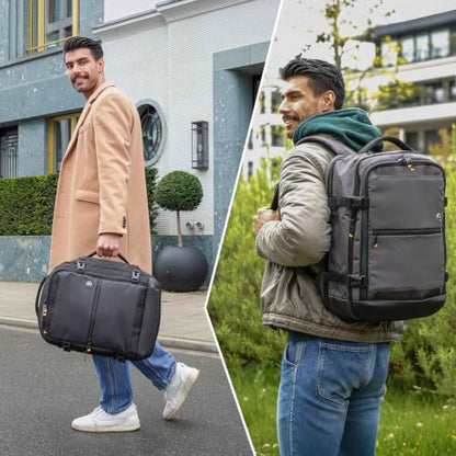 Swissdigital Design Travel Backpack 43l with USB Charging Port Laptop Backpack,TSA Friendly Flight Approved Carry-on Luggage Hand,Business Rucksack Fits 17 Inch Laptop Grey | SD1748-02 - color: Grey