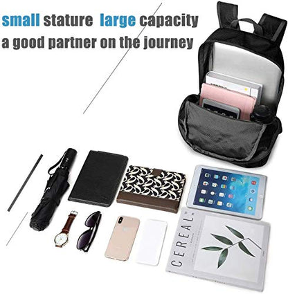 G4Free 20L Lightweight Packable Backpack Travel Hiking Daypack Foldable Backpack for Men Women - color: Black Update, size: 20L