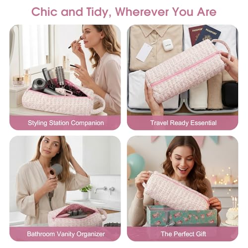 Hair Tools Travel Bag Compatible with Dyson Airwrap Shark FlexStyle - color: Ditsy Floral