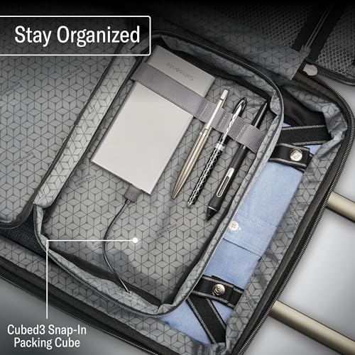 Samsonite Octiv Lightweight Hardshell 28-Inch Large Checked Luggage - Durable & Impact Resistant, 360° Aero Trac Spinner Wheels, Adjustable Telescopic Handle, Expandable, TSA Approved Lock - Black - color: Stealth Black, size: Check-Large 28