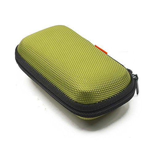 Green Rectangle Small EVA Case, Lightweight Hard Shell Zipper Pouch - color: Green