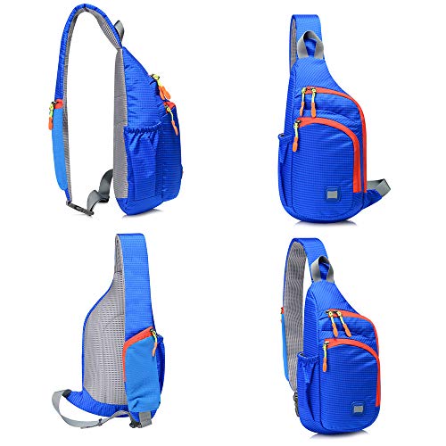Peicees Small Sling Backpack Waterproof Unisex Shoulder Bag Chest Crossbody Daypack - color: Turquoise, size: Medium