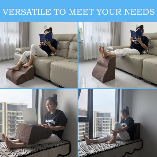 Foot Rest for Under Desk at Work.Multifunctional 3-Tier Foot Stool - color: Standard-brown