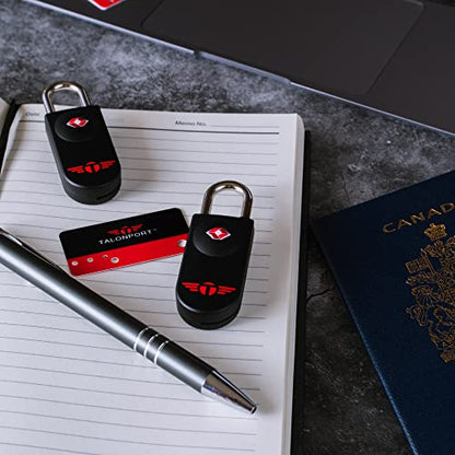 Keyless TSA Approved Suitcase Luggage Locks, Black 2-Pack - color: Black, size: 2 Pack