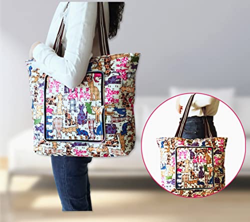 Reusable Shopping Bags Foldable Washable Waterproof Large Grocery Bags Heavy Duty Sturdy Daily Bags - color: Color 2