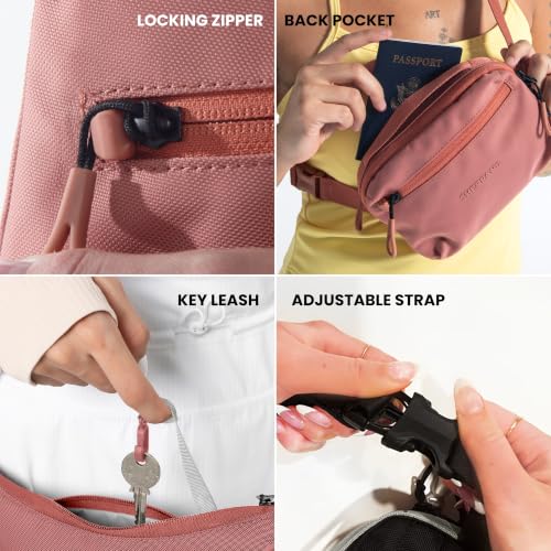 Sherpani Hyk, Small Sling Bag, Lightweight Travel Fanny Pack - color: Desert