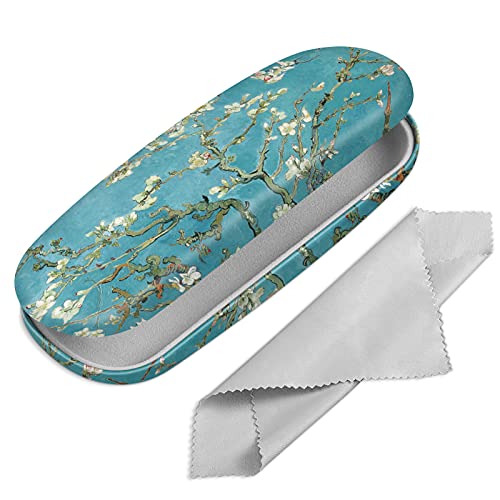 FINTIE Hard Shell Eyeglasses Case, Portable Protective Glasses Cover - color: Blossom