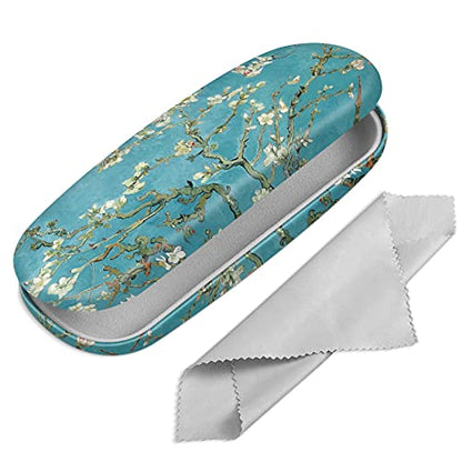 FINTIE Hard Shell Eyeglasses Case, Portable Protective Glasses Cover - color: Blossom