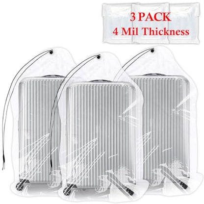 62x31 Inch Extra Large Clear Plastic Suitcase Storage Bags, 3 Pack, 4 Mils - color: Clear - 3 Pack, size: 31''x62''