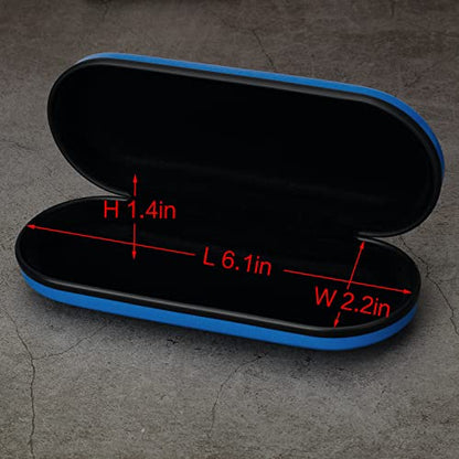 Vemiss Hard Shell Eyeglass Cases, Lightweight Portable Glasses Case for Women Men - color: B-blue