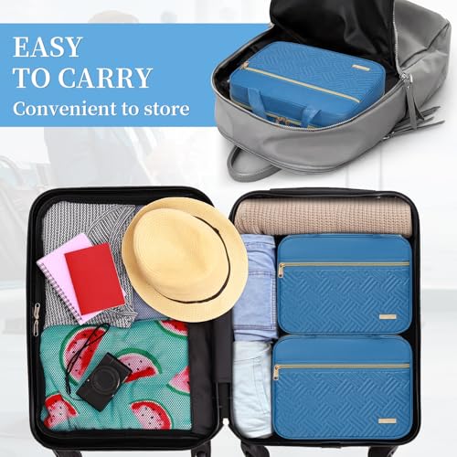 Hanging Travel Toiletry Bag Women & Men Water Resistant Makeup Bag - color: Blue, size: Medium