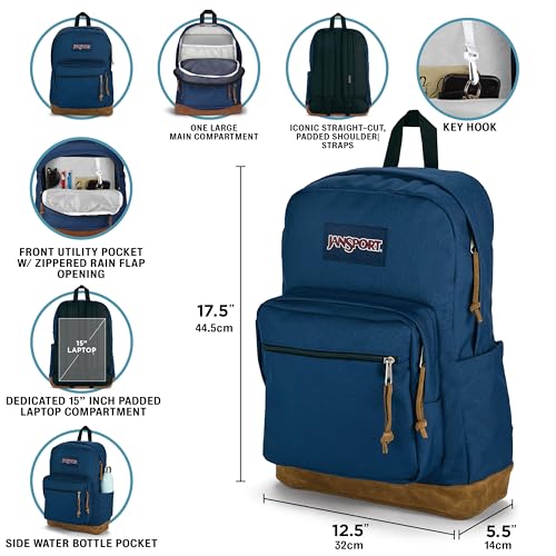 JanSport Right Pack Backpack - Durable Daypack with Padded 15 Laptop Sleeve, Spacious Main Compartment & Integrated Water Bottle Pocket - Groovy Grids - color: Groovy Grids