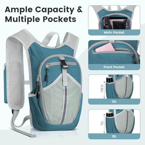 10L Small Hiking Backpack - Lightweight Foldable Backpack, Blue - color: Blue, size: 10L