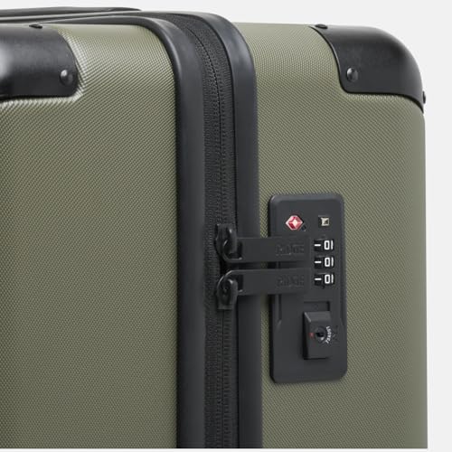 The Ridge Check-In Luggage - German Makrolon Polycarbonate Shell - TSA-Approved Lock with 360° Spinner Wheels - Matte Olive
