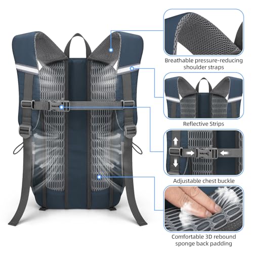 RealCool 20L Lightweight Hiking Backpack, Small Travel Daypack for Camping - color: Blue, size: 20L