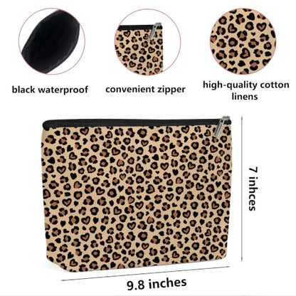 Classic Leopard Print Makeup Bag Cosmetic Bag, Makeup Organizer for Women - color: Leopard Print 572