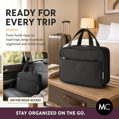 Mothercould Travel Toiletry Bag for Men & Women, Makeup Bag, Large, Black - color: Black, size: Large