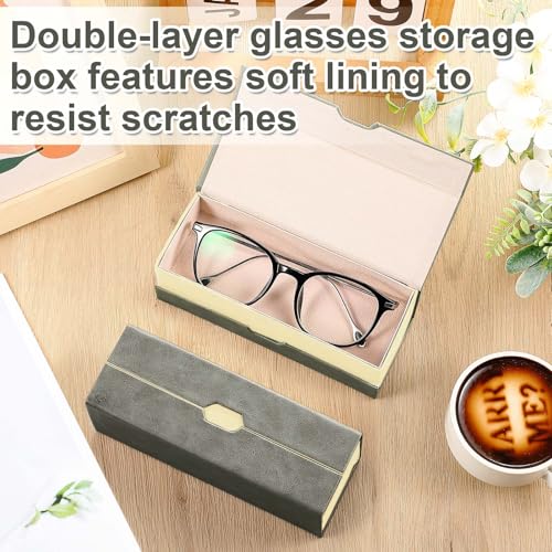 Flutesan 2 in 1 Daily Contact Lens and Glasses Organizer Case, Gray - color: Gray