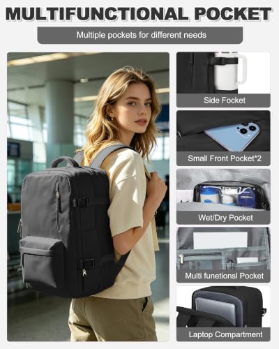Vacuum Backpack Travel with Pump, Vacuum Seal Compression Bags For Clothing