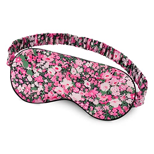 OLESILK 100% Mulberry Silk Sleep Mask for Women - Zero-Pressure Blackout - color: Pattern 2