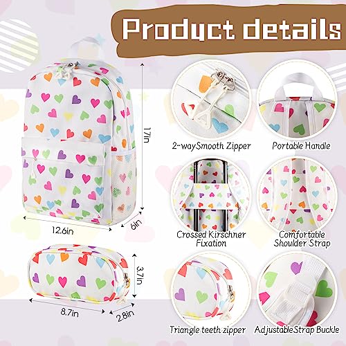 Redbaker 6 Pcs Kids Luggage Set, 17 Inch, White Love