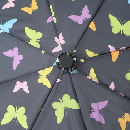 Nollia Compact Travel Umbrella with Auto Open – Windproof Folding Umbrella, Lightweight & Portable for Rain - color: Z.D. Butterfly